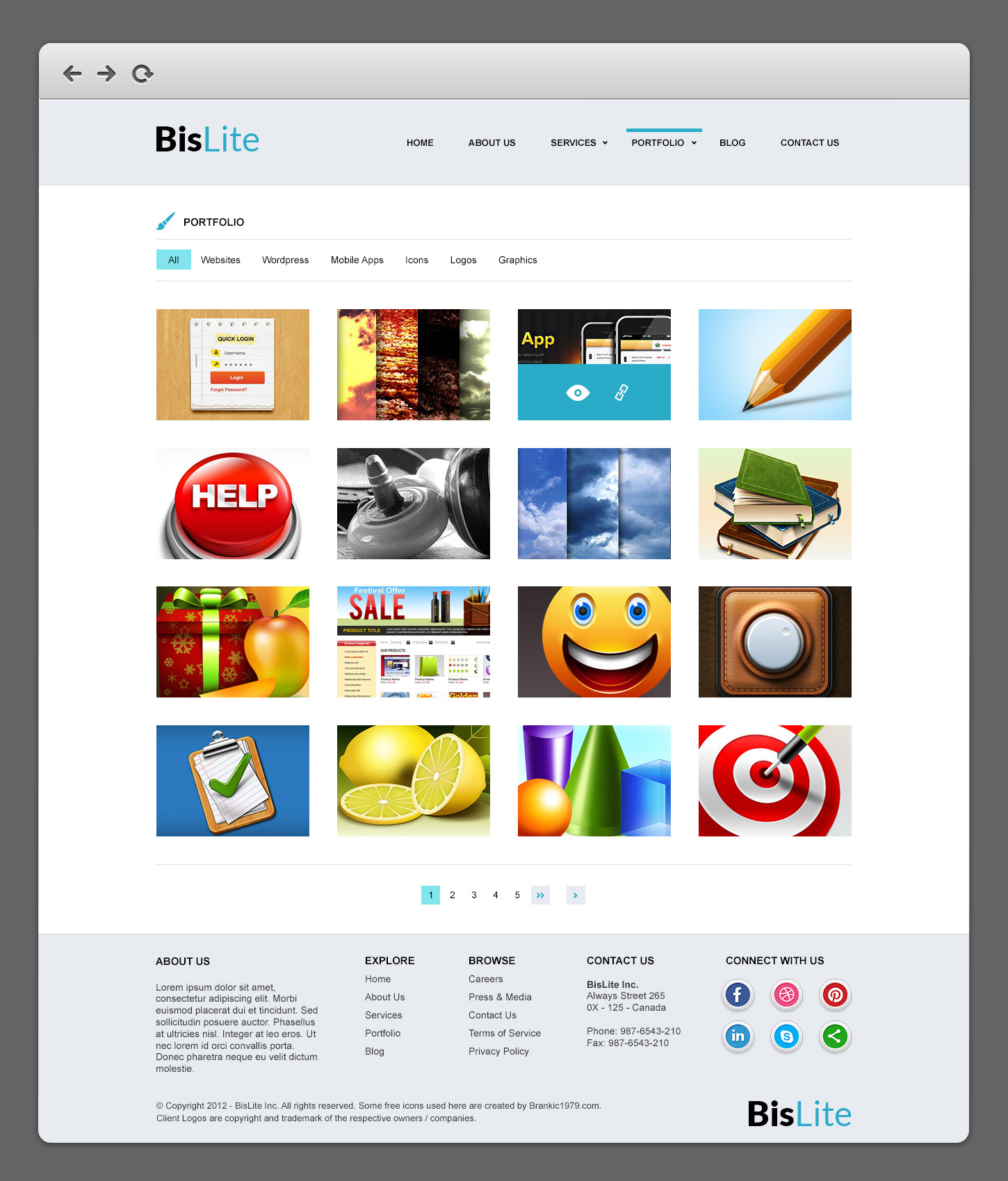 BisLite Business Website PSD Templates GraphicsFuel
