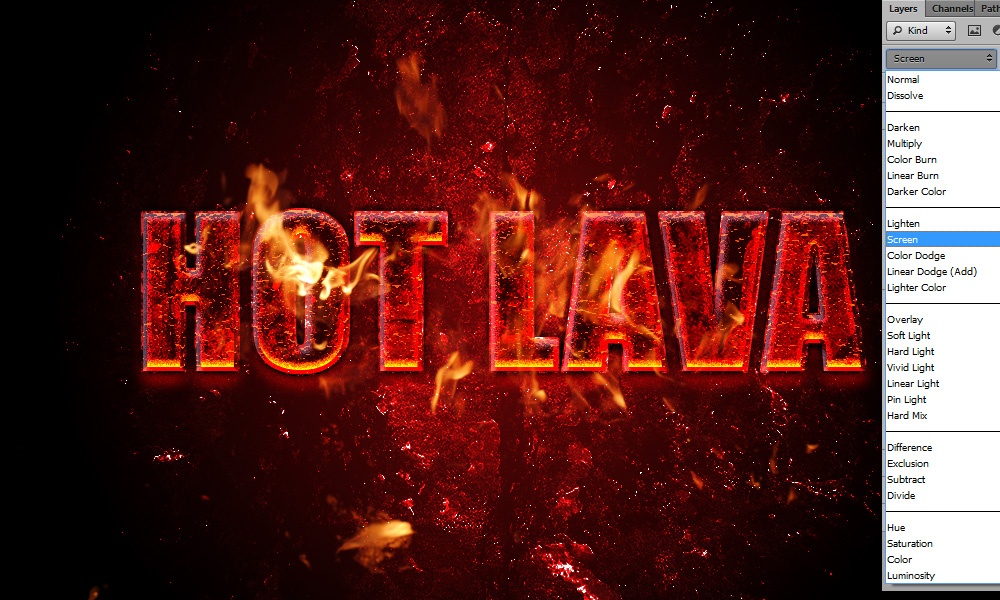 How to Create a Hot Lava Text Effect in