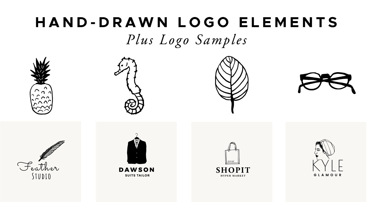 Handdrawn Logo Elements And Logo Samples Graphicsfuel