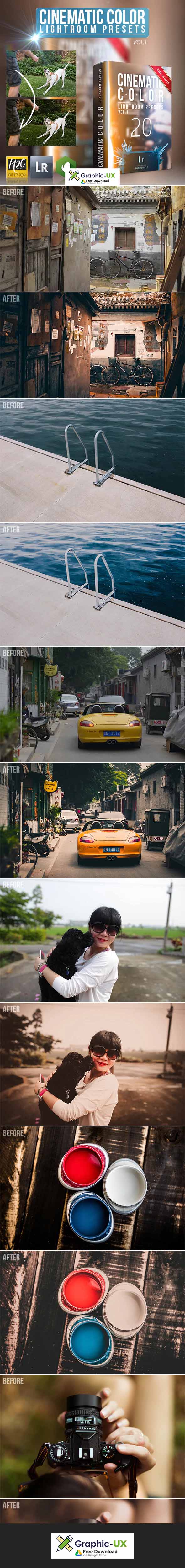 20 Cinematic Color Lightroom Presets free download GraphicUX