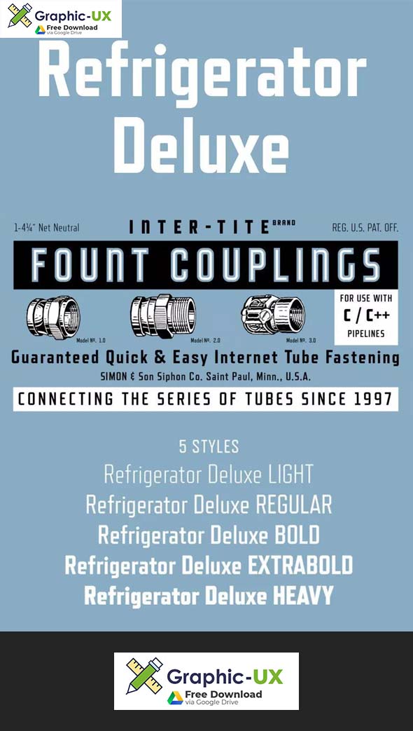 Refrigerator Deluxe Font Family GraphicUX