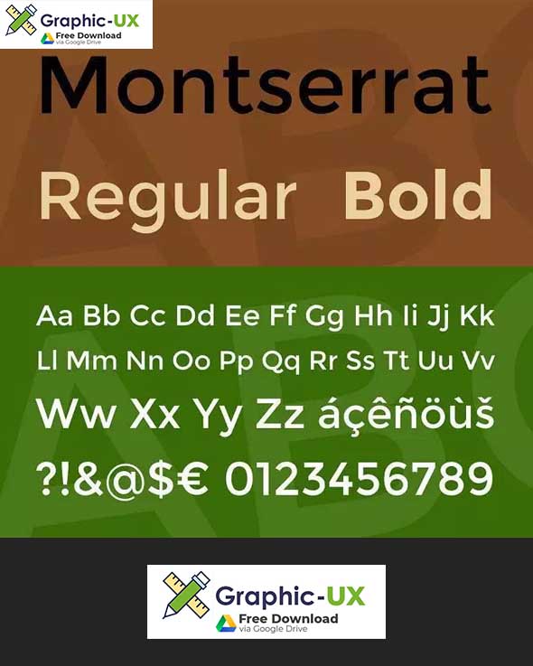 Montserrat Font Family GraphicUX