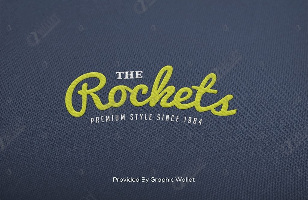 Embroidered Logo Mockup Rochets
