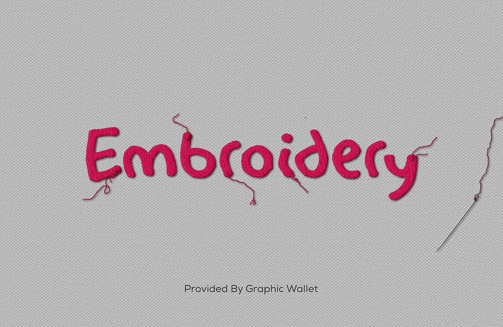 Embroidery Text Effect