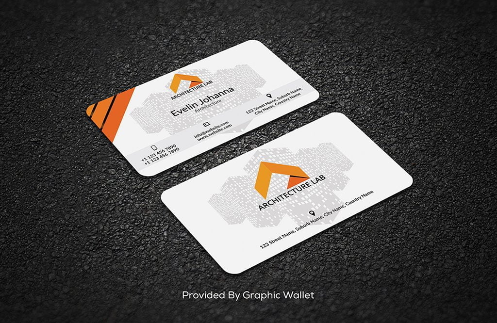 Free Rounded Corner Business Card Mockup PSD