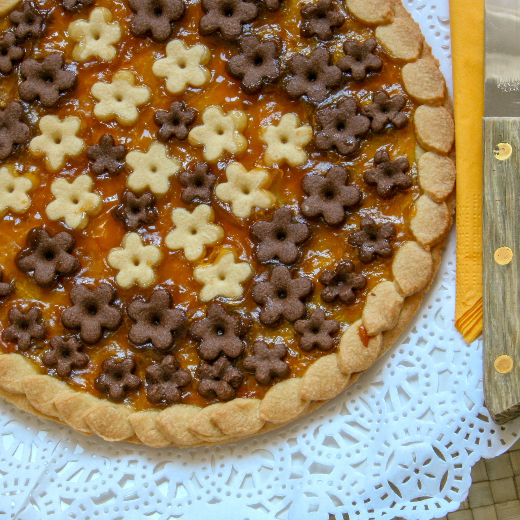 Crostata Bicolore Alla Marmellata Di Albicocche Rosmy Hand Made