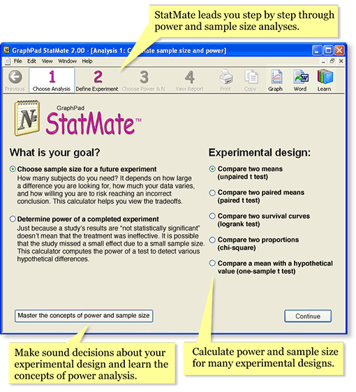 StatMate GraphPad