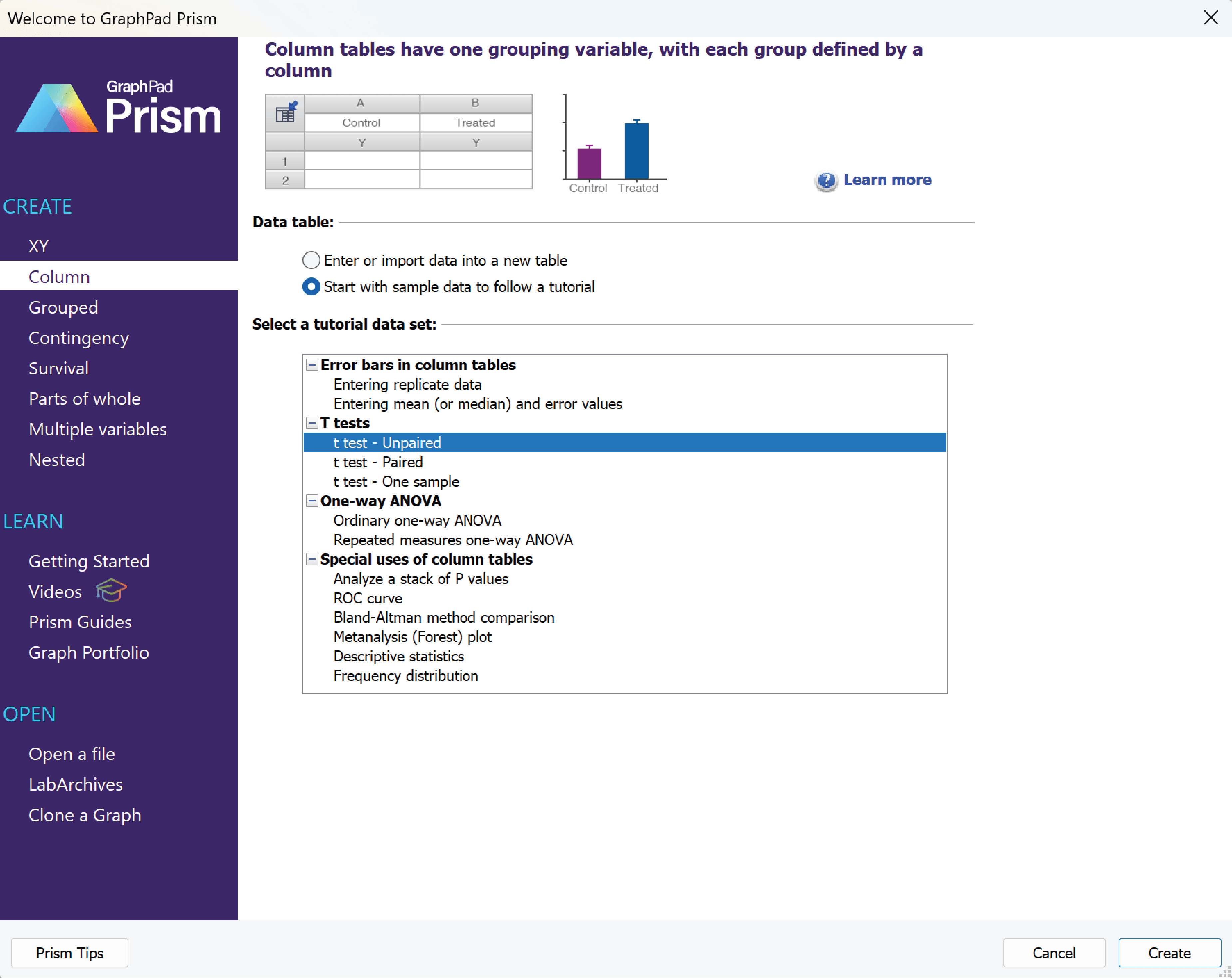 GraphPad Prism 10 User Guide Tutorial Data Sets