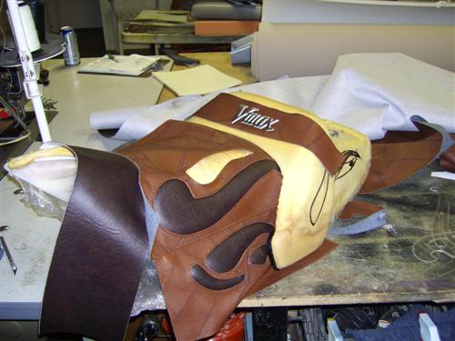Custom Vmax Seat Motorcycle Upholsterty Austin Tx Grateful Threads