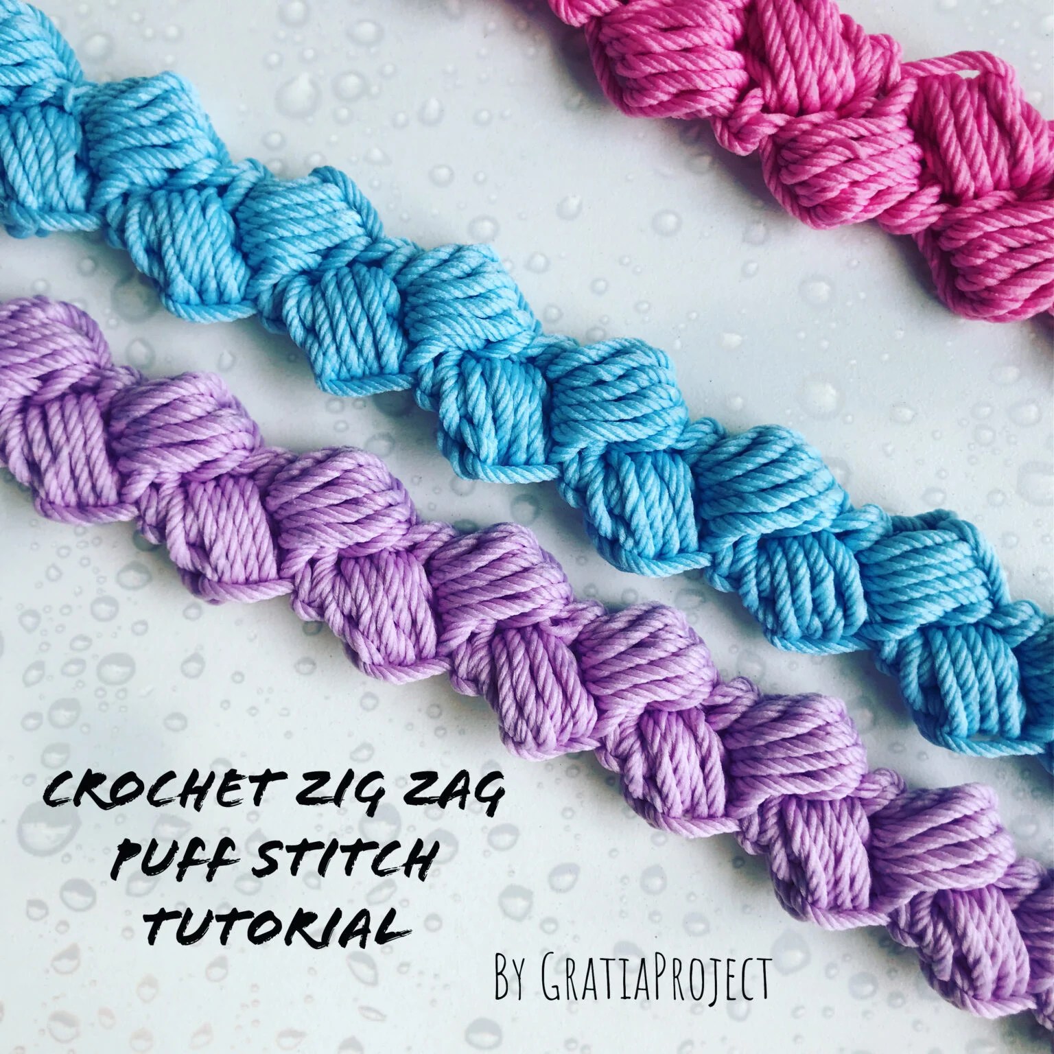 Crochet Zig Zag Puff Stitch Tutorial Gratia Project