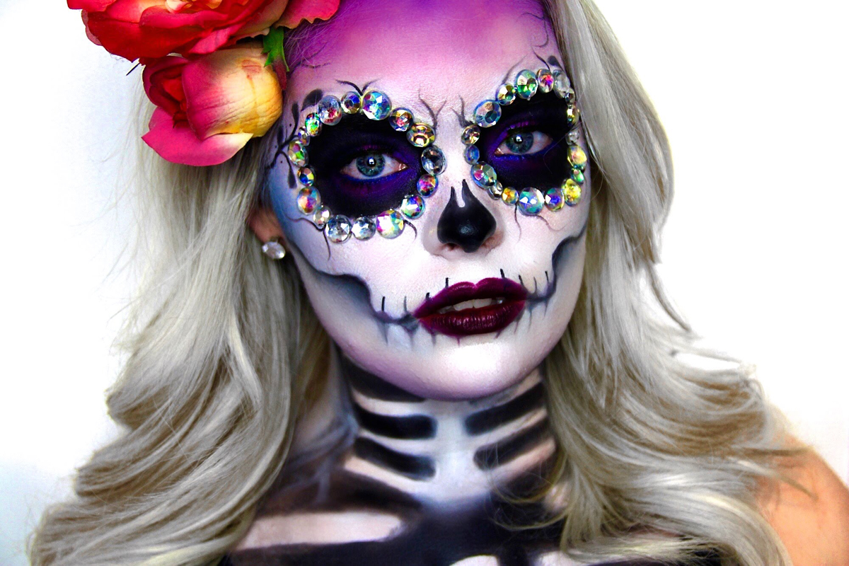 Ideas para maquillarse como la Catrina o Calavera Mexicana, Sugar Skull