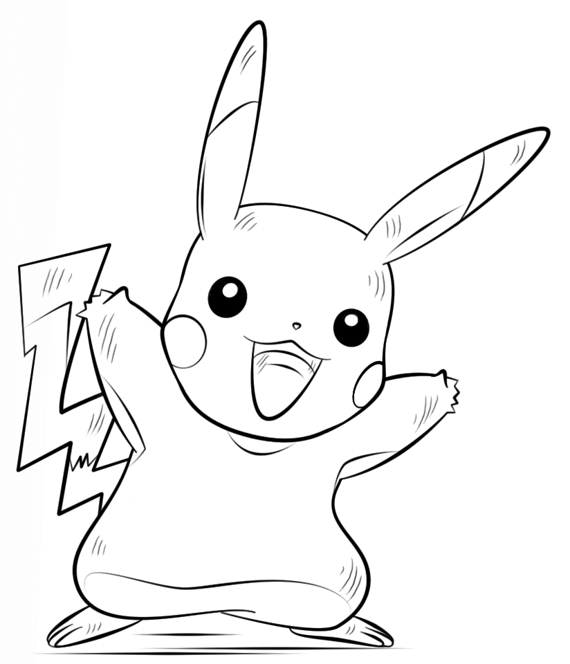 Dibujos de Pikachu para colorear e imprimir gratis Dibujos de Pikachu para colorear e imprimir gratis