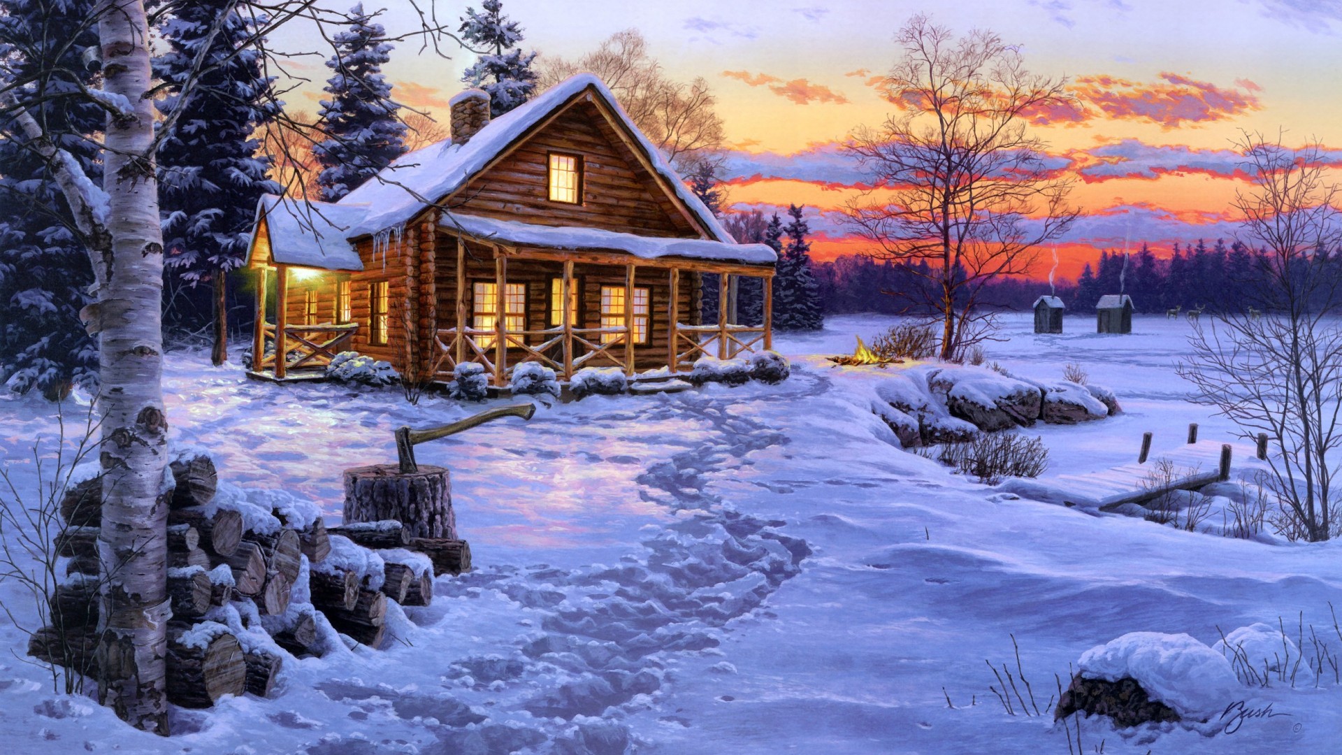 Fondos de Invierno con paisajes nevados, Wallpapers