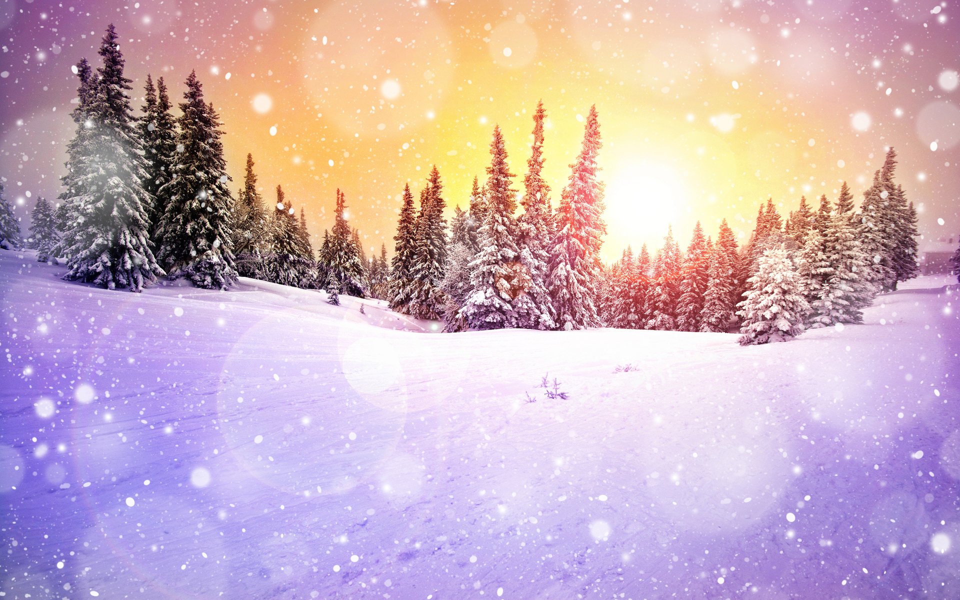 Fondos de Invierno con paisajes nevados, Wallpapers