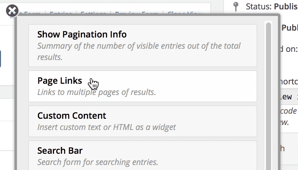Adding pagination for results (next/previous page links) GravityKit