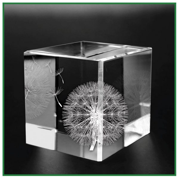 Cubes de verre et trophées cube avec gravure au laser en