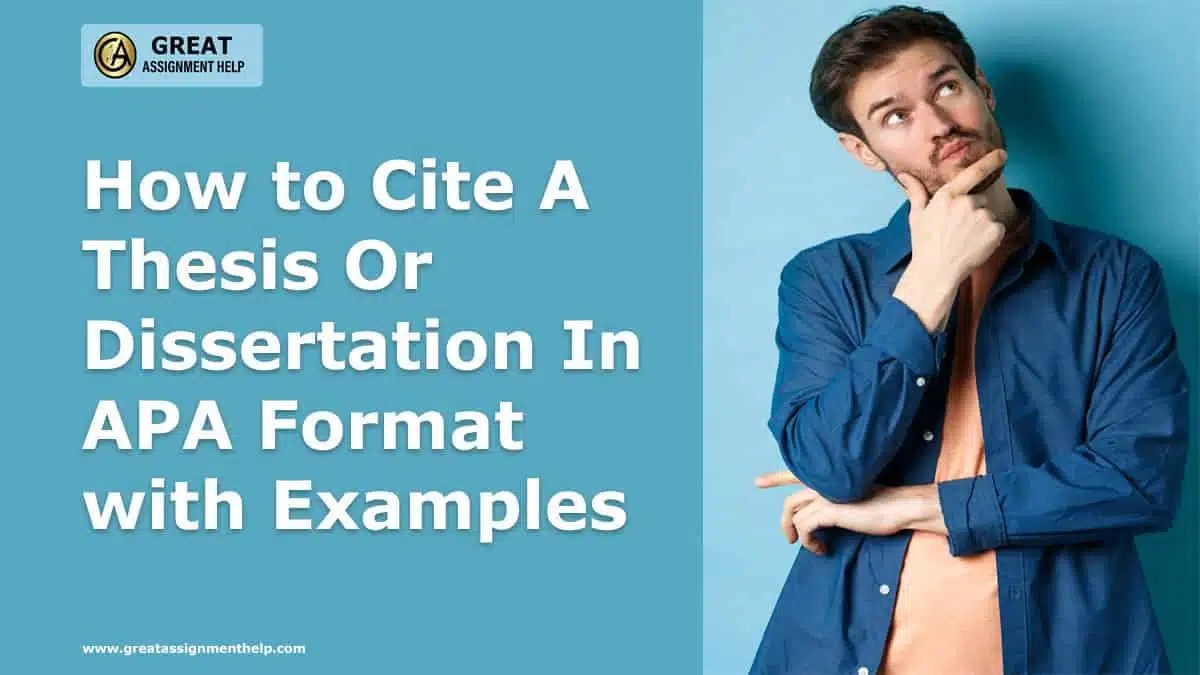 How to Cite A Thesis Or Dissertation In APA Format with Examples