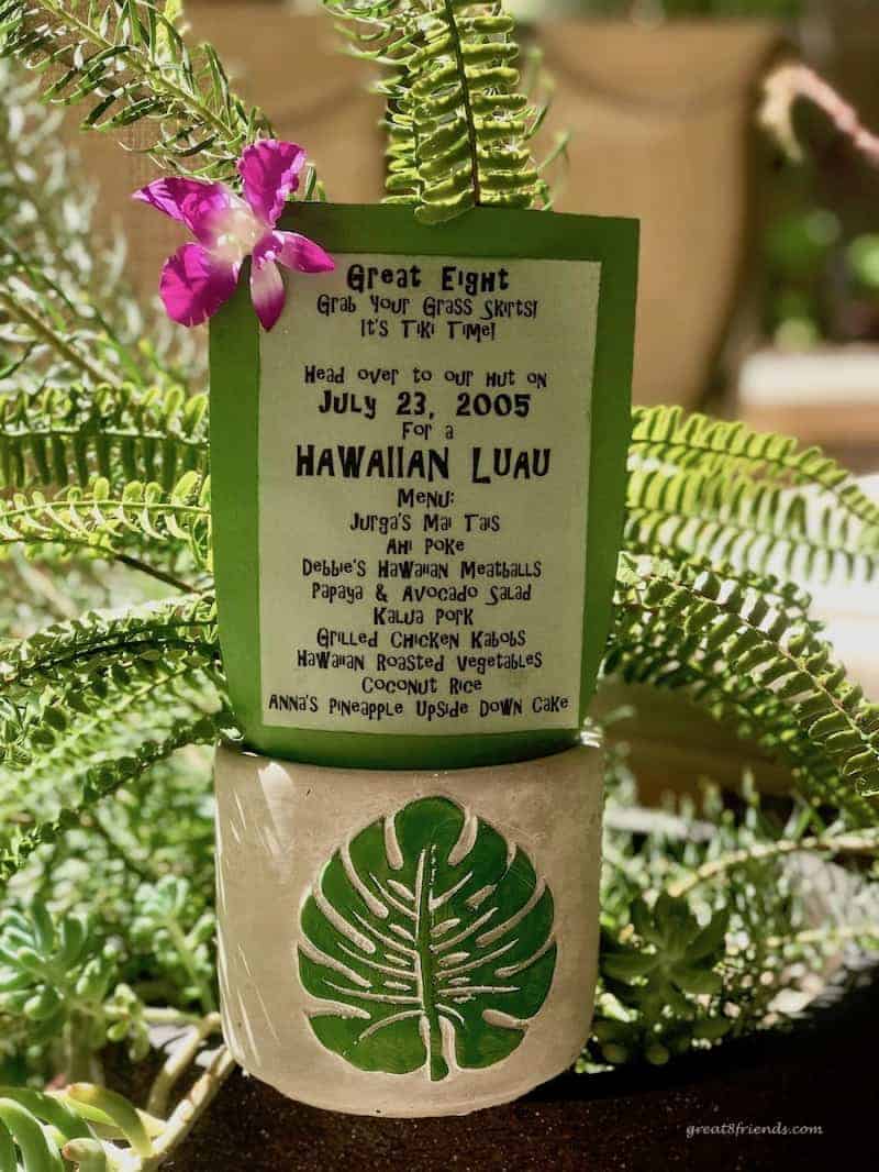Our Backyard Hawaiian Luau Great Eight Friends