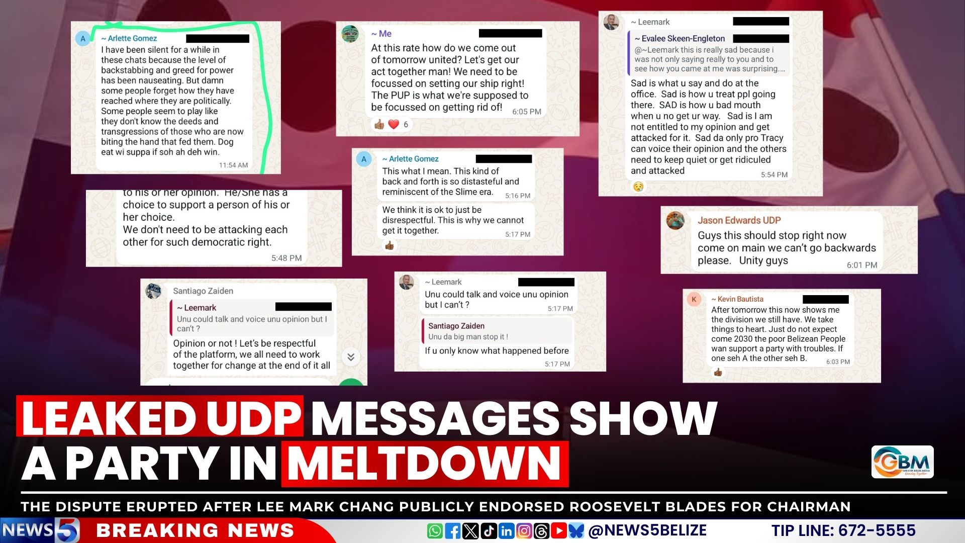 Leaked UDP Messages Show a Party in Meltdown Greater Belize Media