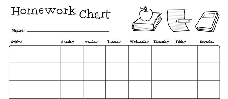Homework chart | Parenting Advice