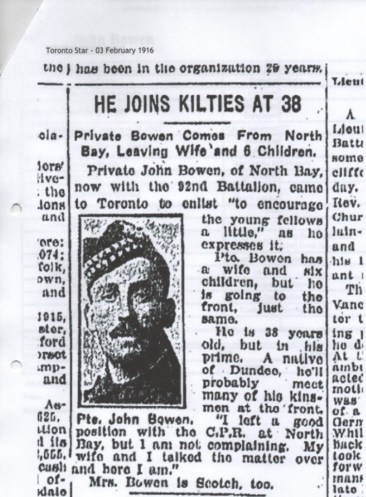 John Bowen Great War Dundee This is Dundee's story of those that