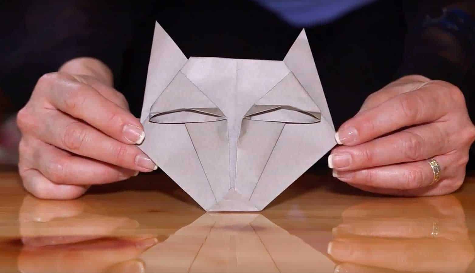 Easy Origami Animals Kids Can do at Home How to Make a Wolf Face