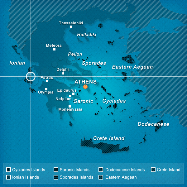 Ithaca Island Greece Map Eudora Rosabelle
