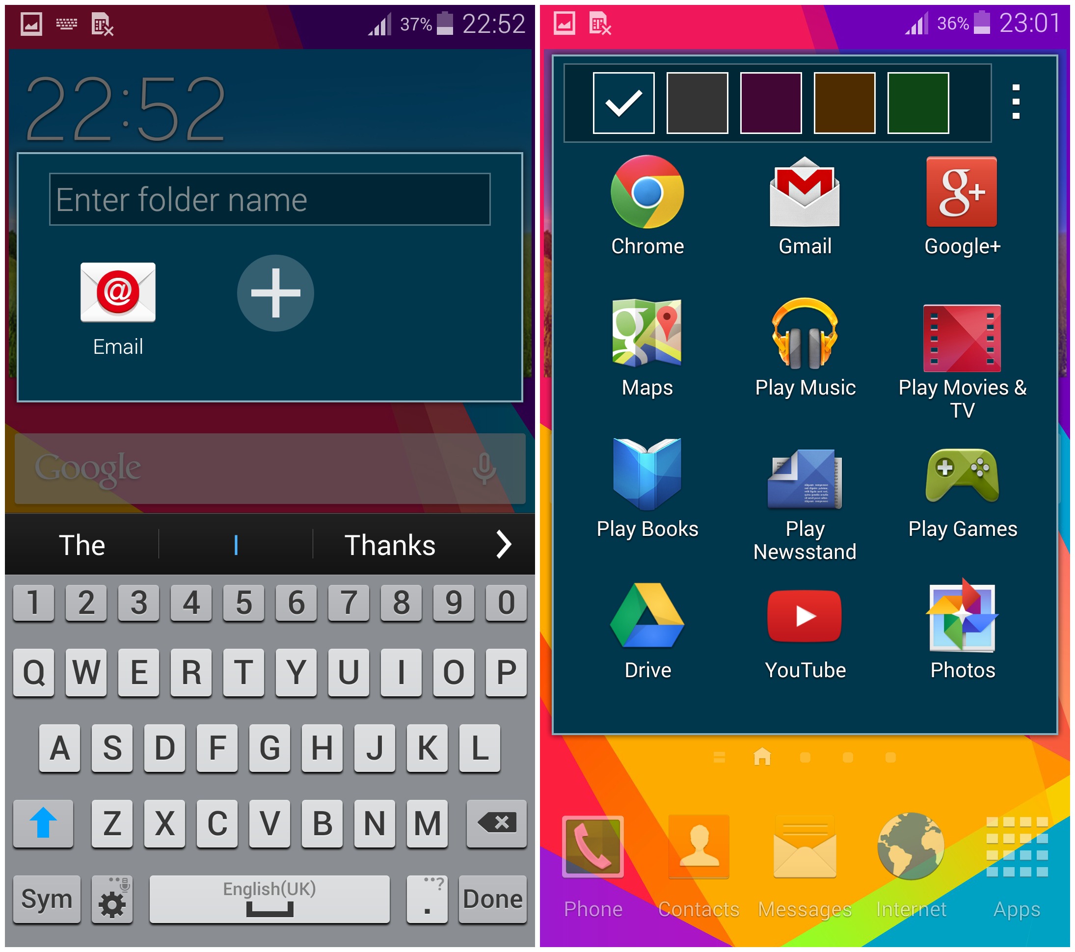 How to change wallpapers, create folders and add homescreen on the