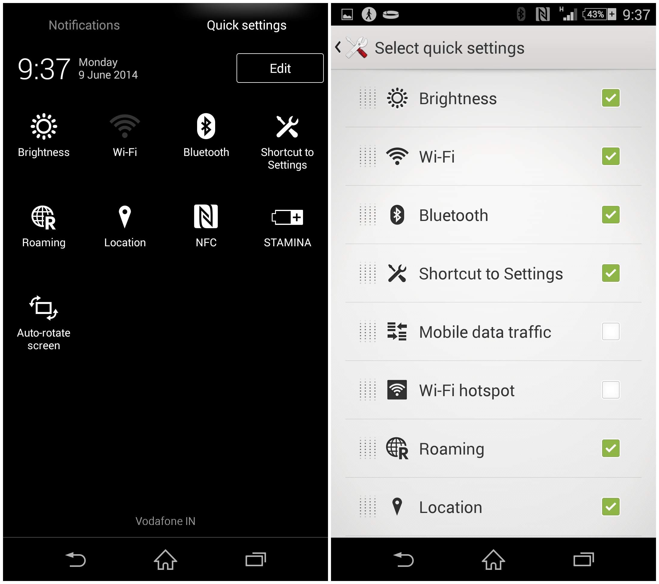 How To Customize Quick Settings On The Sony Xperia Z2