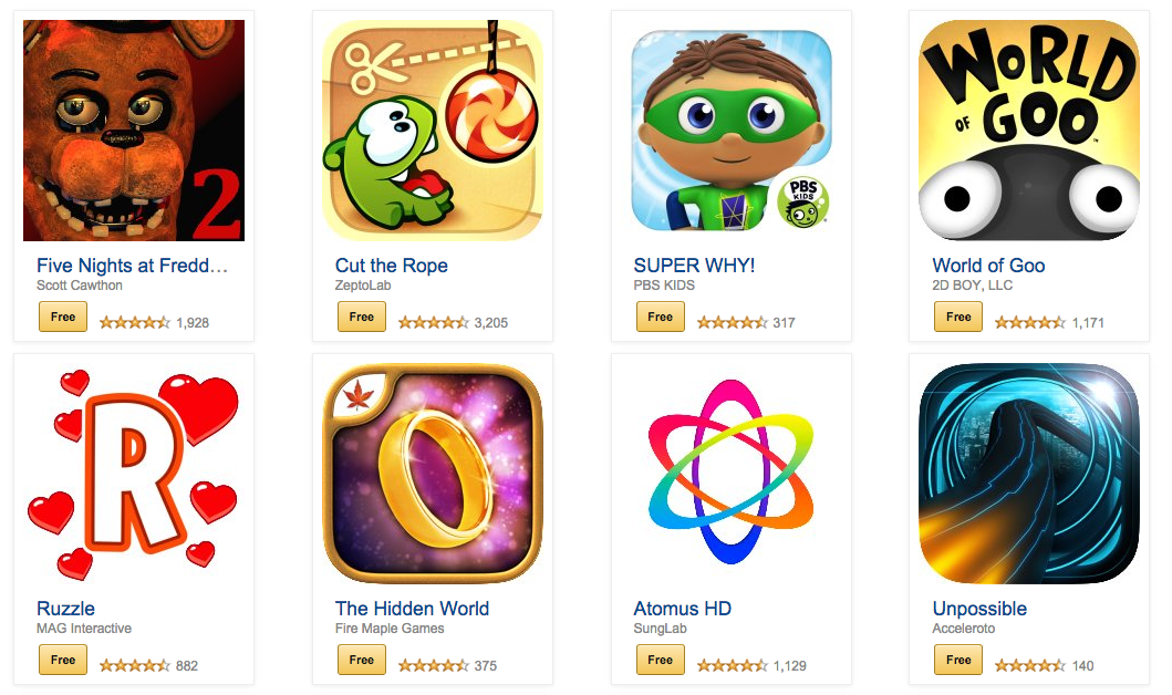 Amazon giving away 105 worth of apps and games for free on its