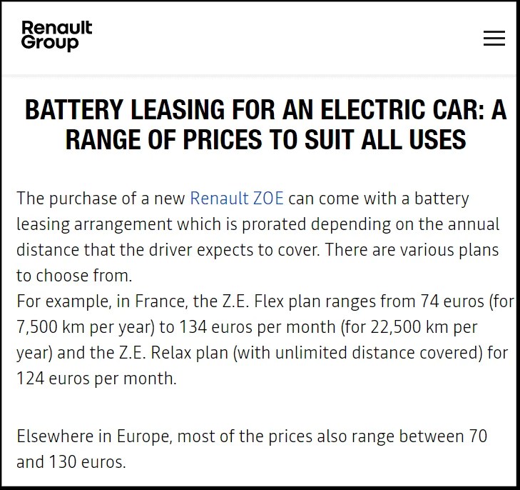 Renault Zoe Battery Lease Guide for 2021 Onwards Green Car Future