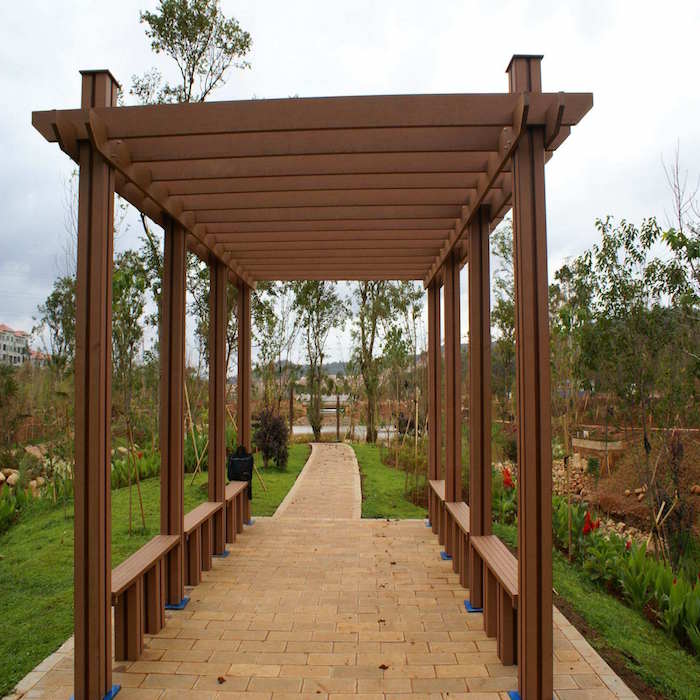 wood plastic composite pergola Greencovering