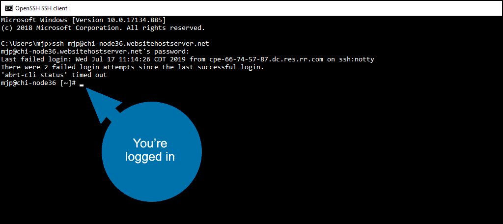 How to Make an SSH Connection to Your GreenGeeks Server