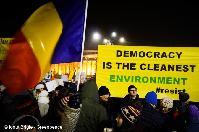 Societatea CivilÄ SolicitÄ Eliminarea RestricÈiilor Abuzive Impuse AdunÄrilor Publice Greenpeace Romania