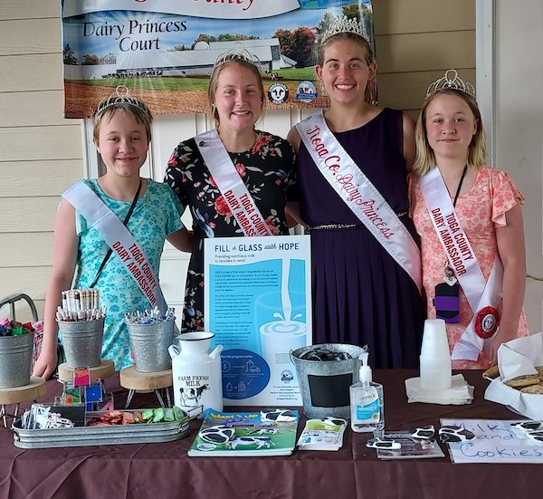 Tioga County Dairy Princess Court attends the Candor’s Farmers Market