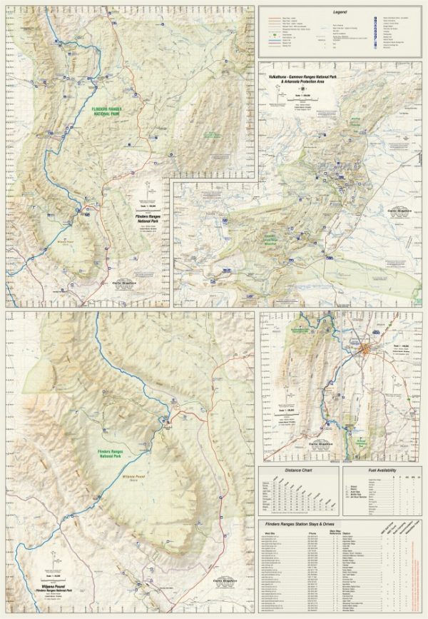 Map Of Flinders Ranges Flinders Ranges Map - South Australia - Carto Graphics