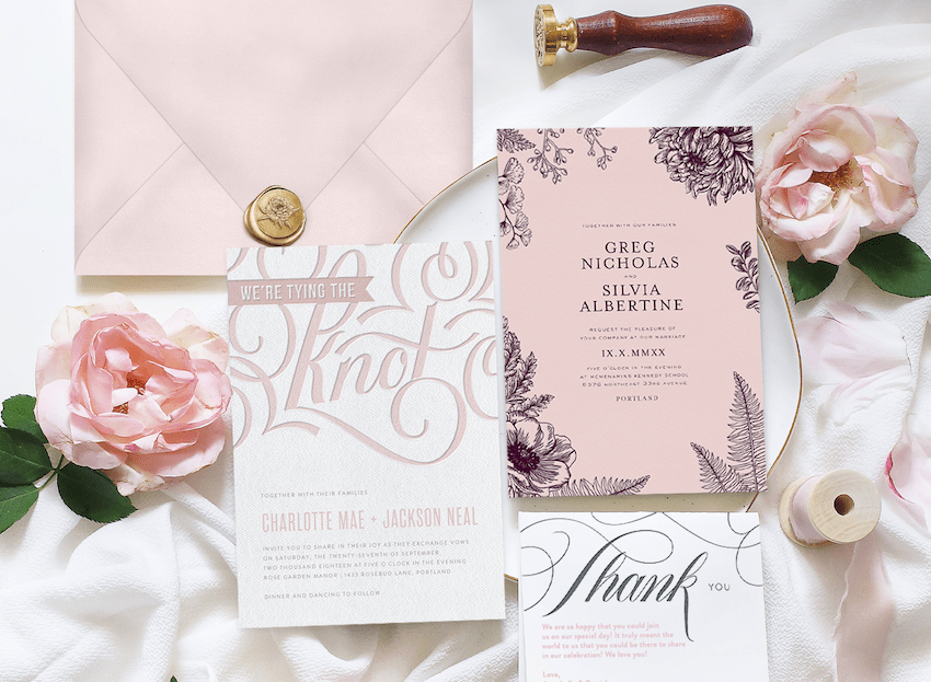 10 Dream Letterpress Wedding Invitations at Your Dream Price