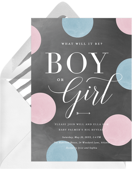 Gender Reveal Invitations That Will Have You Seeing Blue and Pink