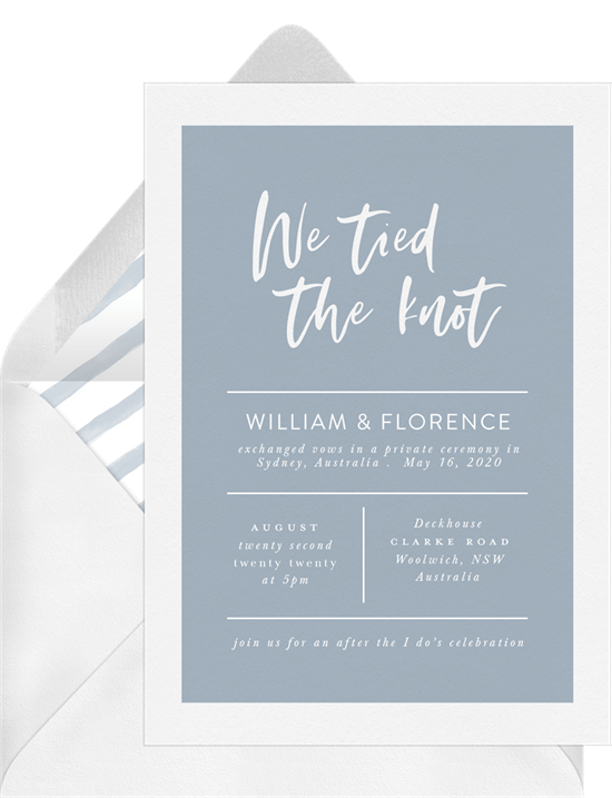Simple Wedding Invitations that Will Make You a Minimalist STATIONERS