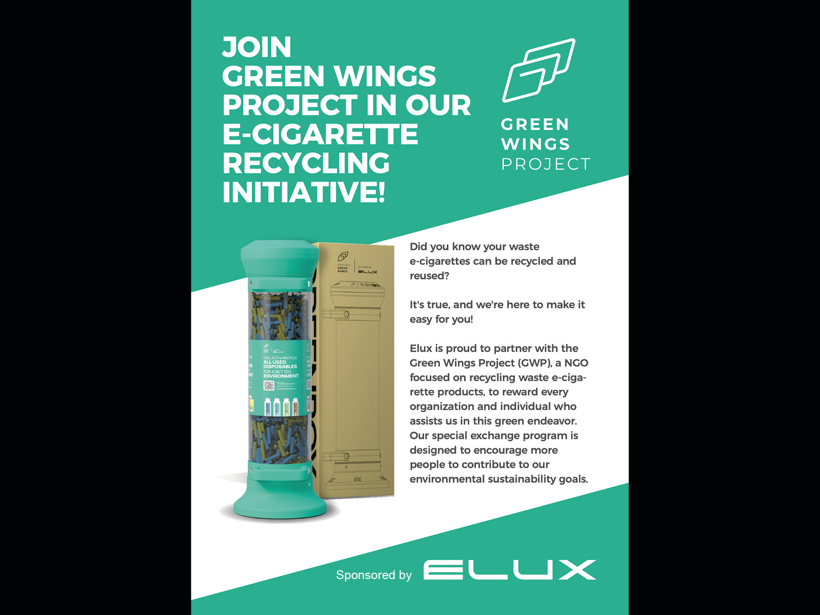 Green Wings Project Launches Nationwide Initiative to Recycle Used