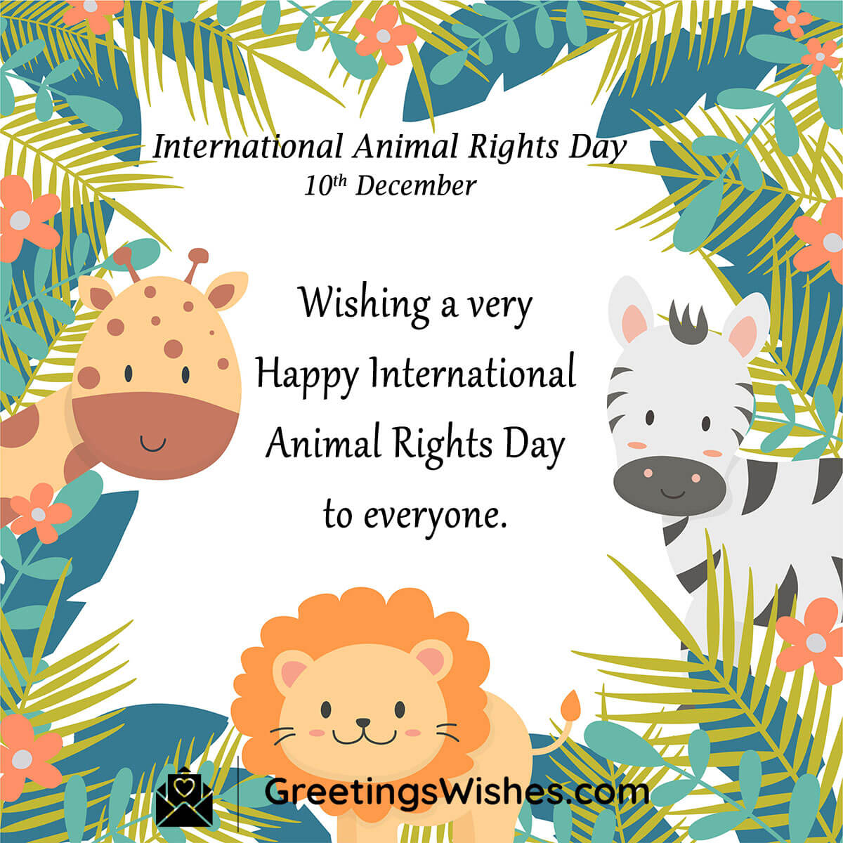 International Animal Rights Day (10 January) Greetings Wishes