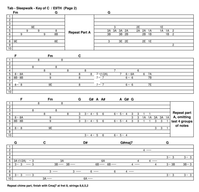 Sleepwalk E9 The Steel Guitar Forum