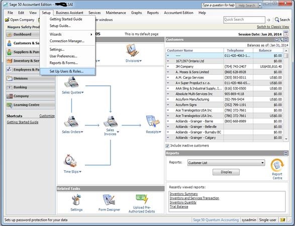 Access denied for Sage 50 user using Password YES Sage 300 ERP
