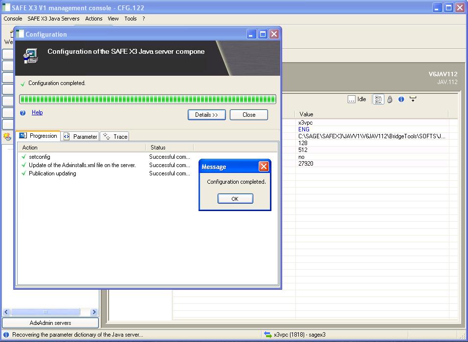 Safe X3 JAVA Server installation and Configuration II Sage X3