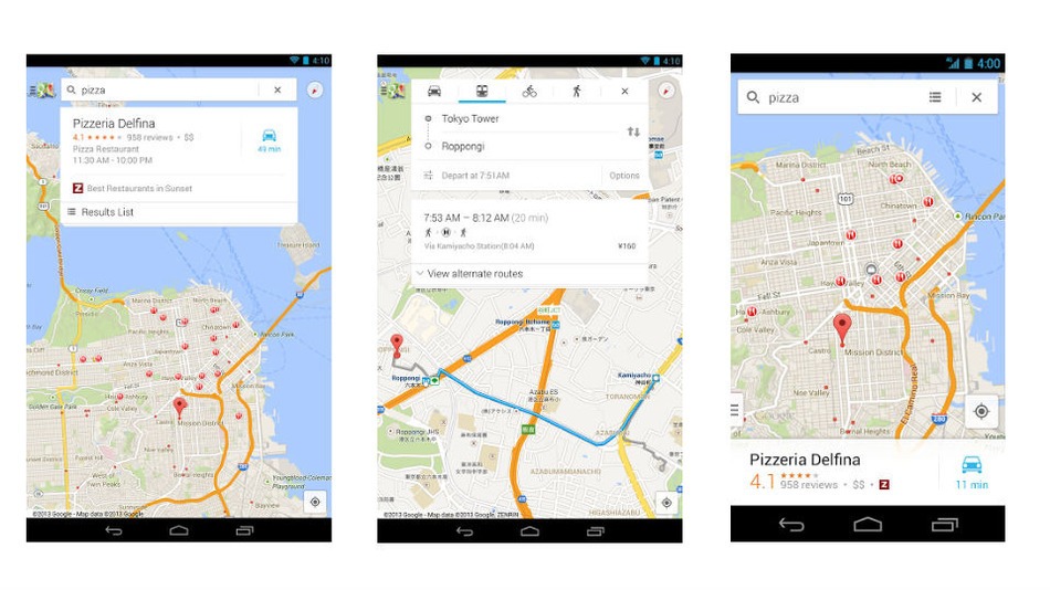 Une nouvelle version de Google Maps pour Android