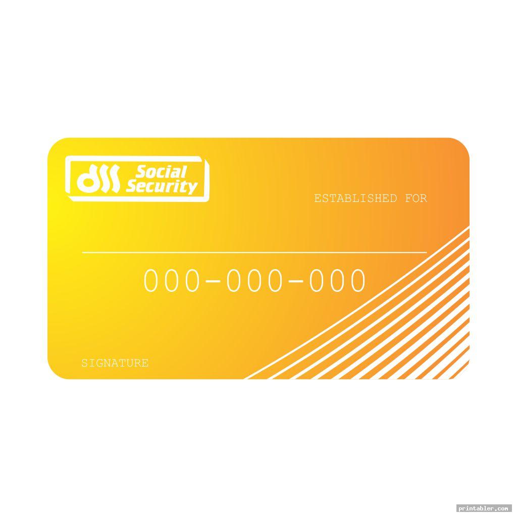 Social Security Cards Printable - Gridgit.com