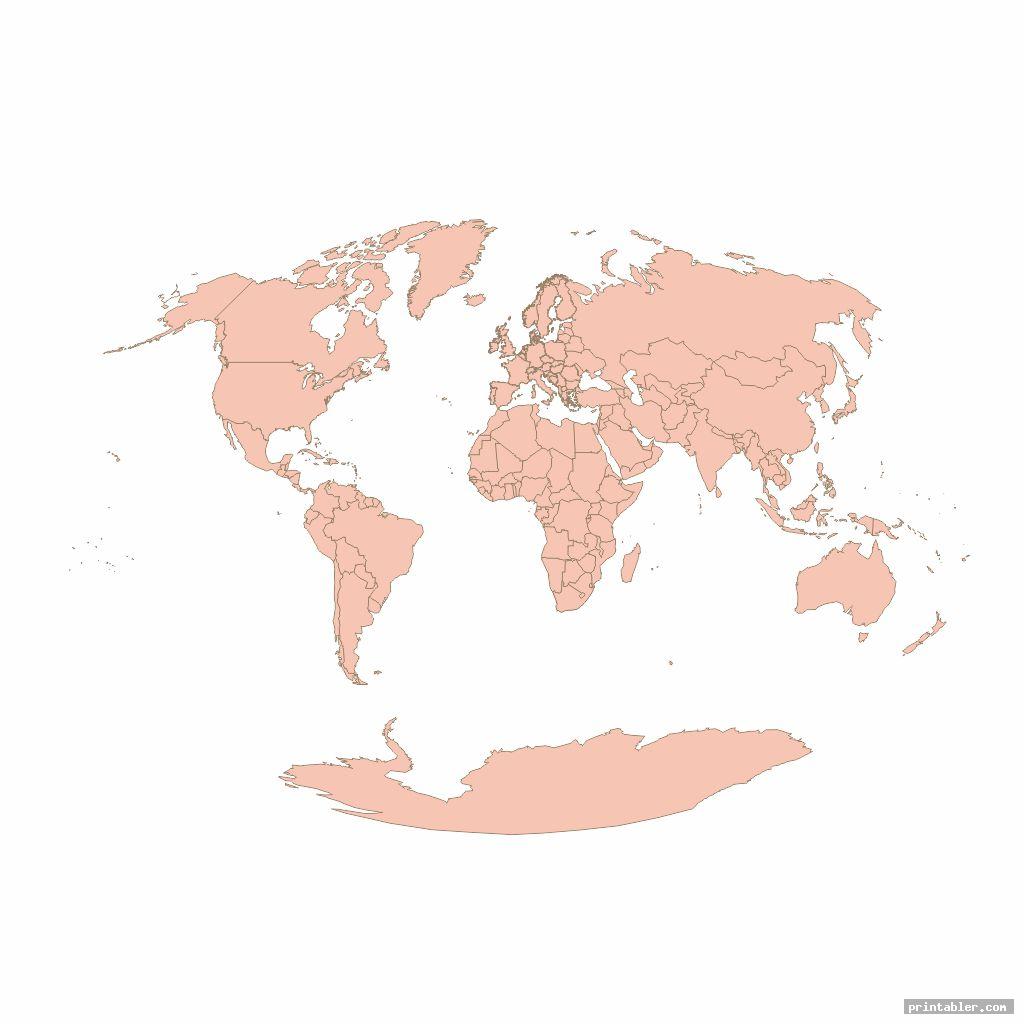 World Map Full Page Printable - Gridgit.com