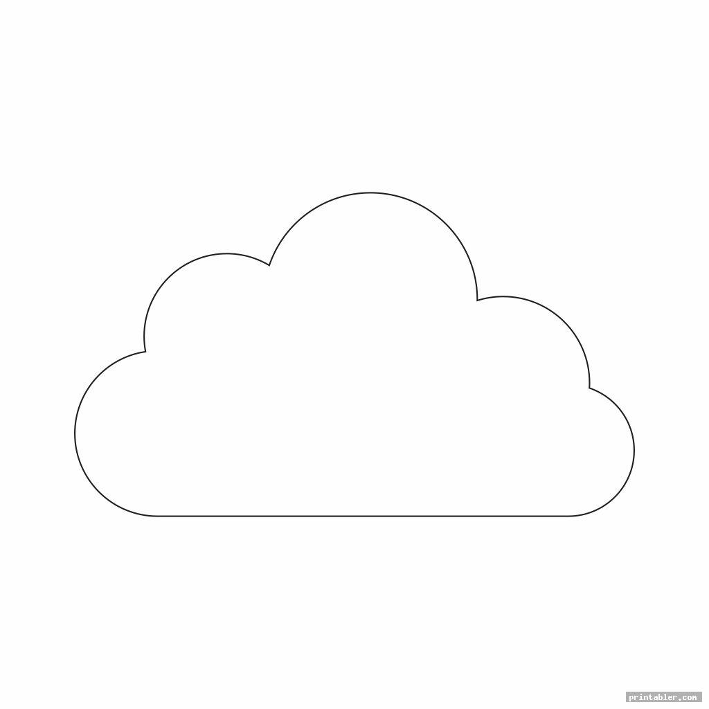 Large Printable Cloud Shape Template - Gridgit.com
