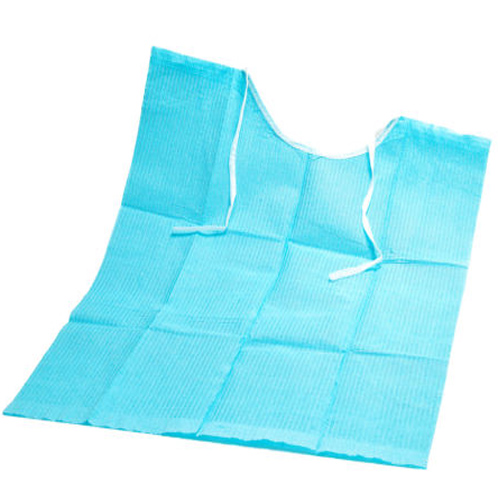 Grinigh (100 Count) 3Ply Disposable Dental Bibs with Individual Ties