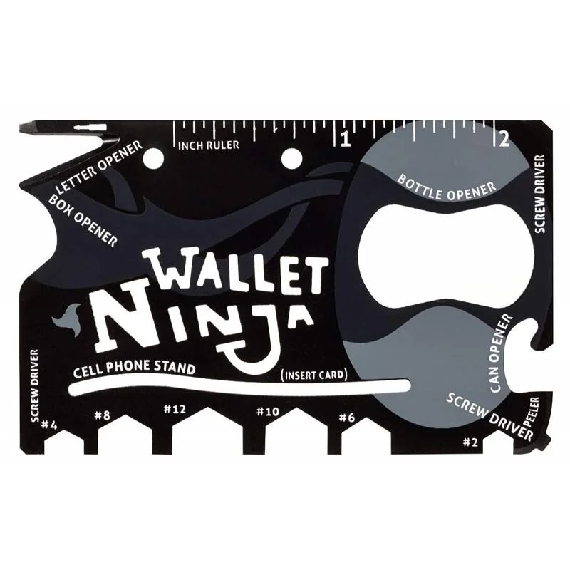 Wallet Ninja 18in1 MultiTool Helps you tackle life's everyday battles